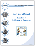 Arch User`s Manual Setting up a Classroom