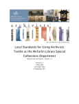 Local Standards for Using Archivists Toolkit at the McFarlin Library