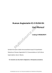 Human Angiostatin K1-3 ELISA Kit User Manual