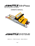 User Manual for Shuttle Mini Press Leg Press