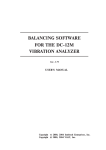 DC-12M Balancing Program User Manuals