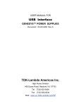 USB Programming Manual - TDK