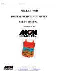 Miller 400D User Manual - The M.C. Miller Company
