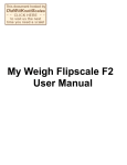 My Weigh Flipscale F2 User Manual