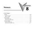 Chapter 8: Variables