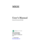 MXIE User`s Manual 1.1.1 (12 July 2003)