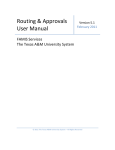 Routing & Approvals User Manual - The Texas A&M University System