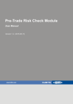 Pre-Trade Risk Check Module User Manual
