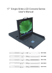 17" Single Slide LCD Console Series User`s Manual