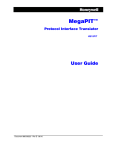 MegaPIT User Guide - Honeywell Video Systems
