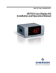 XR75CX Case Display I/O Installation and Operation Manual