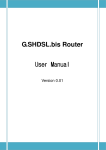 G.SHDSL.bis Router User Manual User Manual