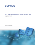 SAV Interface Developer Toolkit, version 4.8 supplement