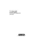 T1 CSU ACE (1st Gen) User Manual
