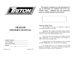 Triton Trailer User Manual