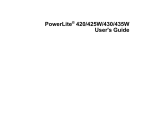 PowerLite 420/425W/430/435W - User`s Guide