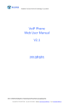 VoIP Phone Web User Manual V2.1 2012/01/01