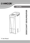 Amcor AM-DD8L Dessicant Dehumidifier User Manual