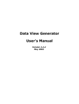 Data View Generator User`s Manual