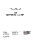 User`s Manual SOR ELECTRONIC DOSIMETER