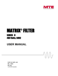 MATRIX® FILTER - Westek Electronics