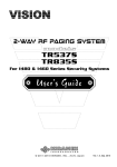 VISION Optional Paging System User`s Guide