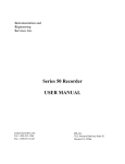 Series 50 Recorder USER MANUAL