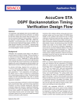 AccuCore STA DSPF Backannotation Timing Verification