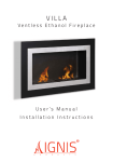 User`s Manual Installation Instructions Ventless Ethanol Fireplace