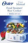 User Manual Cu vape Food Steamer/ Rice Cooker