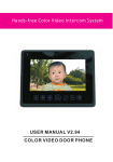 Hands-free Color Video Intercom System COLOR VIDEO DOOR