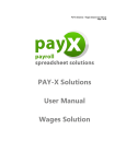 PAY-X Solutions User Manual Wages Solution