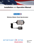 H004228 Master Clock Synchronizer User Manual