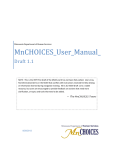 MnCHOICES User Manual - Minnesota Department of Human