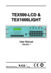 tex500-lcd & tex1000light - RVR Elettronica SpA Documentation