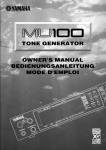 tone generator owner`s manual bedienungsanleitung mode d`emploi