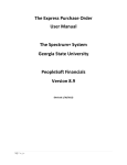 The Express Purchase Order User Manual The Spectrum+ System