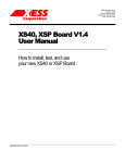 XS40, XSP Board V1.4 XS40, XSP Board V1.4 User Manual User