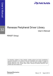 RX63T Group Renesas Peripheral Driver Library User`s Manual