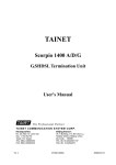 TAINET Scorpio 1400 A/D/G G.SHDSL Termination Unit User`s Manual