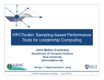 HPCToolkit - Center for Scalable Application Development Software