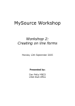 MySource Workshop