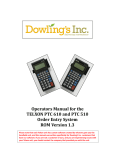Operators Manual for the TELXON PTC 610 and