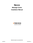 Message Center Installation Manual