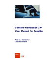 Content Workbench 3.0 User Manual for Supplier