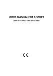 user`s manual for e-series