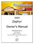 Zephyr Owner`s Manual