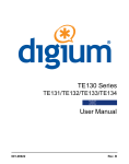 Digium TE130 Series Digital Card User Manual