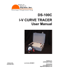 DS-100C I-V CURVE TRACER User Manual