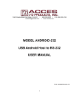 ANDROID-232 User Manual - ACCES I/O Products, Inc.